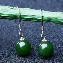 Jade Nephrite Silver Jade Earrings