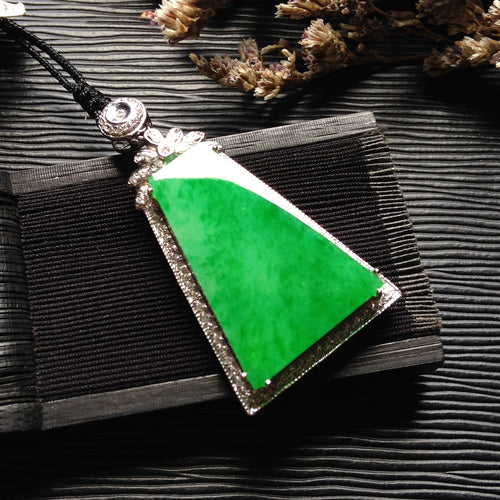 Natural Jade Pendant Jadeite Gold Pendant