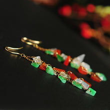 Natural Jade Earrings Jadeite Gold Earrings