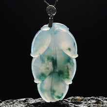 Natural jade pendant jadeite leaf pendant necklace