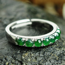 Natural jade jadeite silver ring wholesale