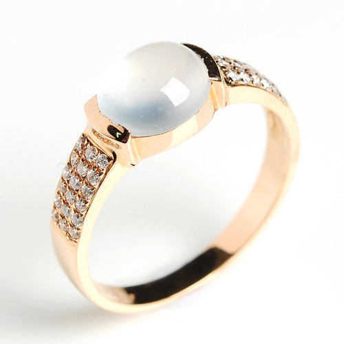 Natural jade ring gold jadeite ring