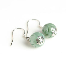 Natural Jade Earrings Jadeite Silver Earrings