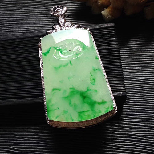 Natural Jade Pendant Jadeite Gold Pendant