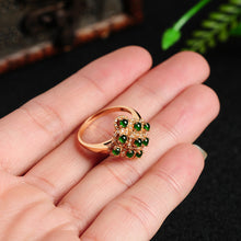 Natural jade ring gold jadeite ring