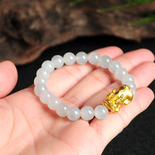 Natural jade bracelet jadeite gold Pixiu bracelet