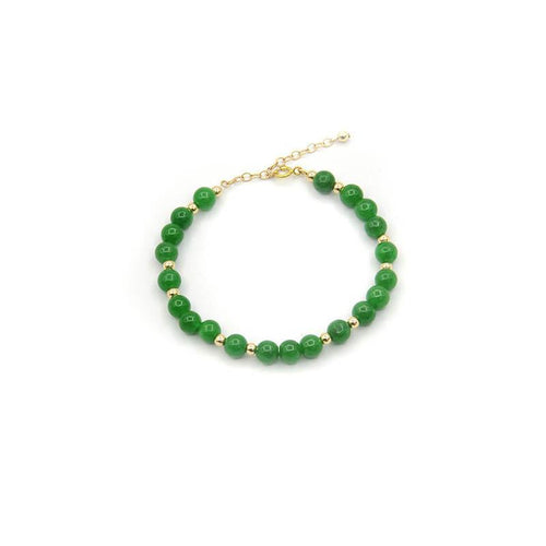 Jade Jadeite 18k Gold-Filled Jade Bracelet 