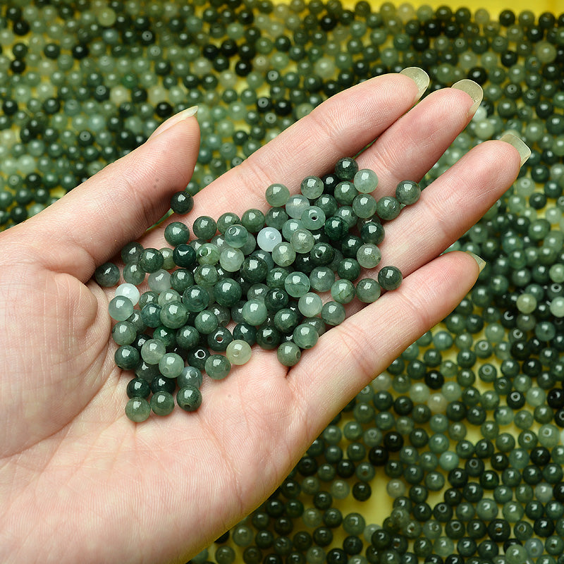 Green Jade Bracelet - Round Beads (NJBA022) – New Jade