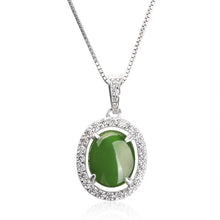 Natural Jade Pendant Nephrite Silver Pendant