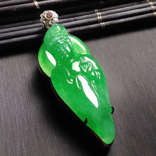 Natural Jade Pendant Jadeite Gold Guan Yin Pendant