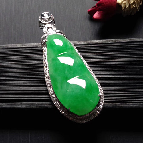 Natural Jade Pendant Jadeite Gold Pendant