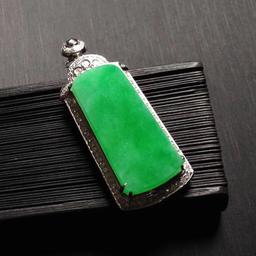 Natural Jade Pendant Jadeite Gold Pendant