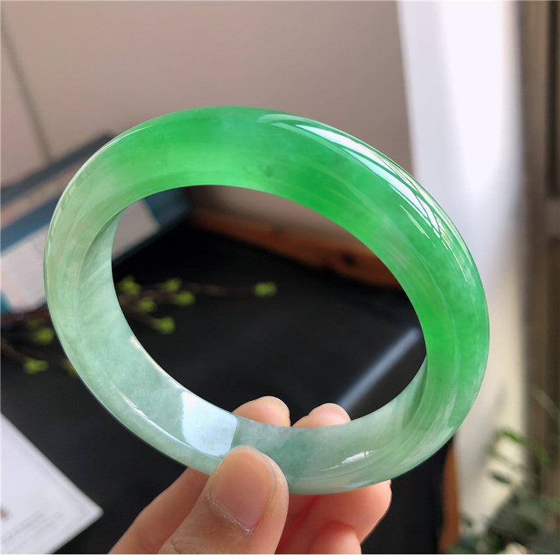 Natural Jade Bangle Jadeite Bangle Internal Diameter 58mm 00571 – Jade ...