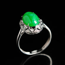 Natural jade ring gold jadeite ring