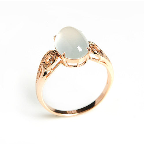 Natural Jade Ring Jadeite Gold Ring RG40