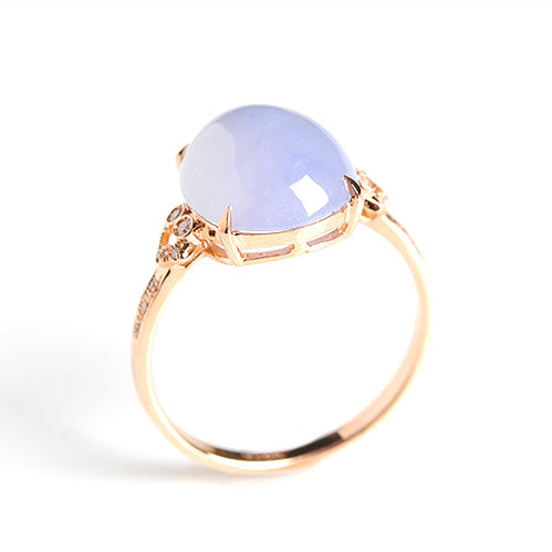 Natural jade ring gold jadeite ring