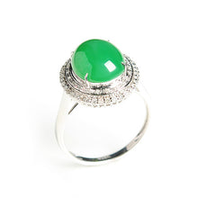 Natural jade ring gold jadeite ring