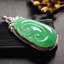 Natural Jade Pendant Jadeite Gold Ruyi Pendant