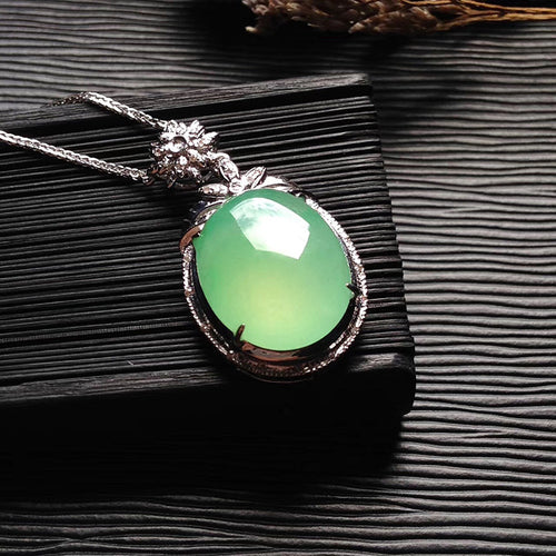 Natural Jade Pendant Jadeite Gold Pendant