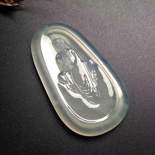 Natural Jade Pendant Jadeite Guan Yin Pendant