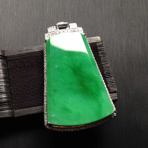 Natural Jade Pendant Jadeite Gold Pendant